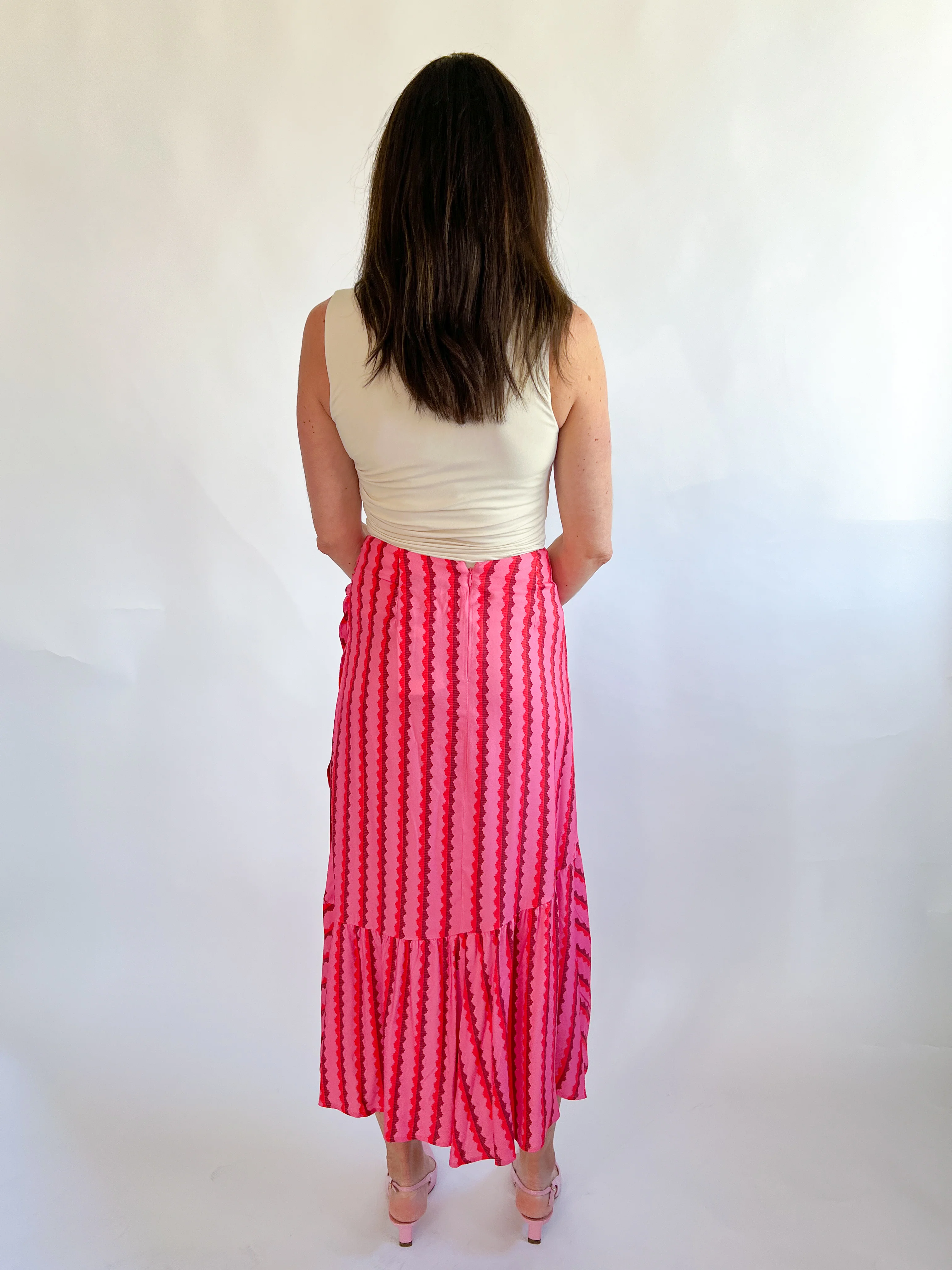 Kelly Two Tone Midi Skirt - Image 3