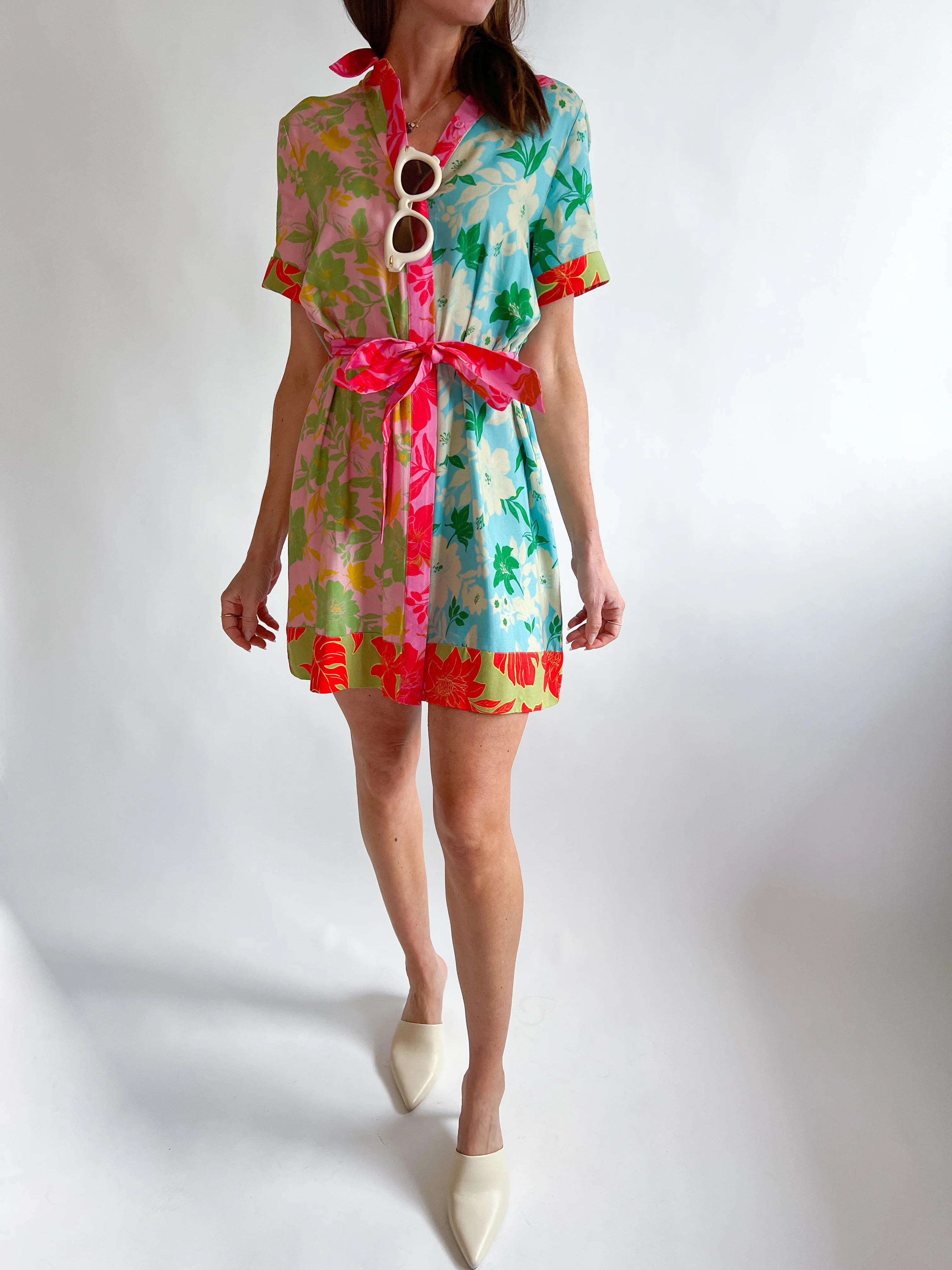 Elena Belted Mini Dress - Image 3