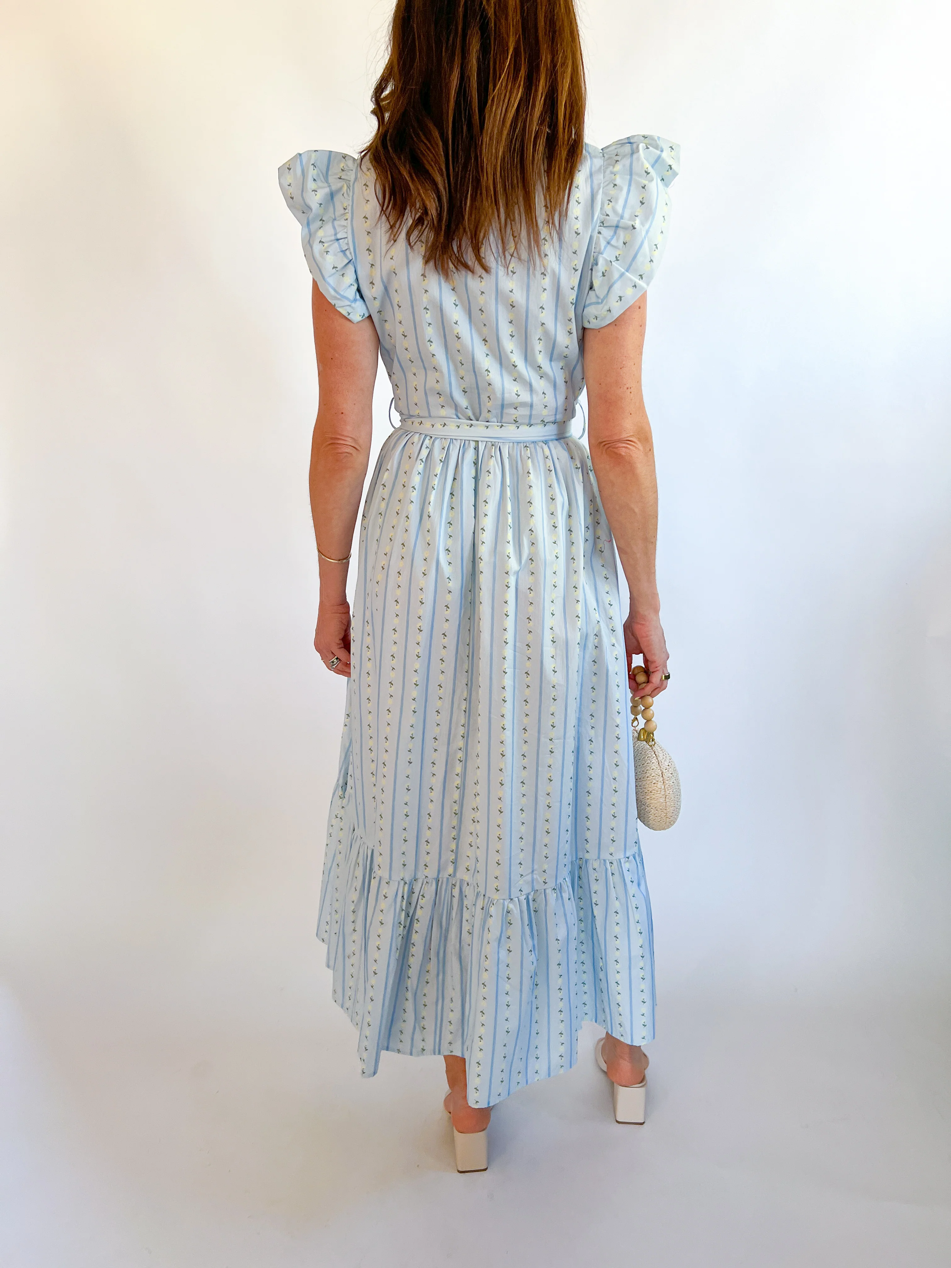 Floral Stripe Ric Rac Trim Maxi - Image 3