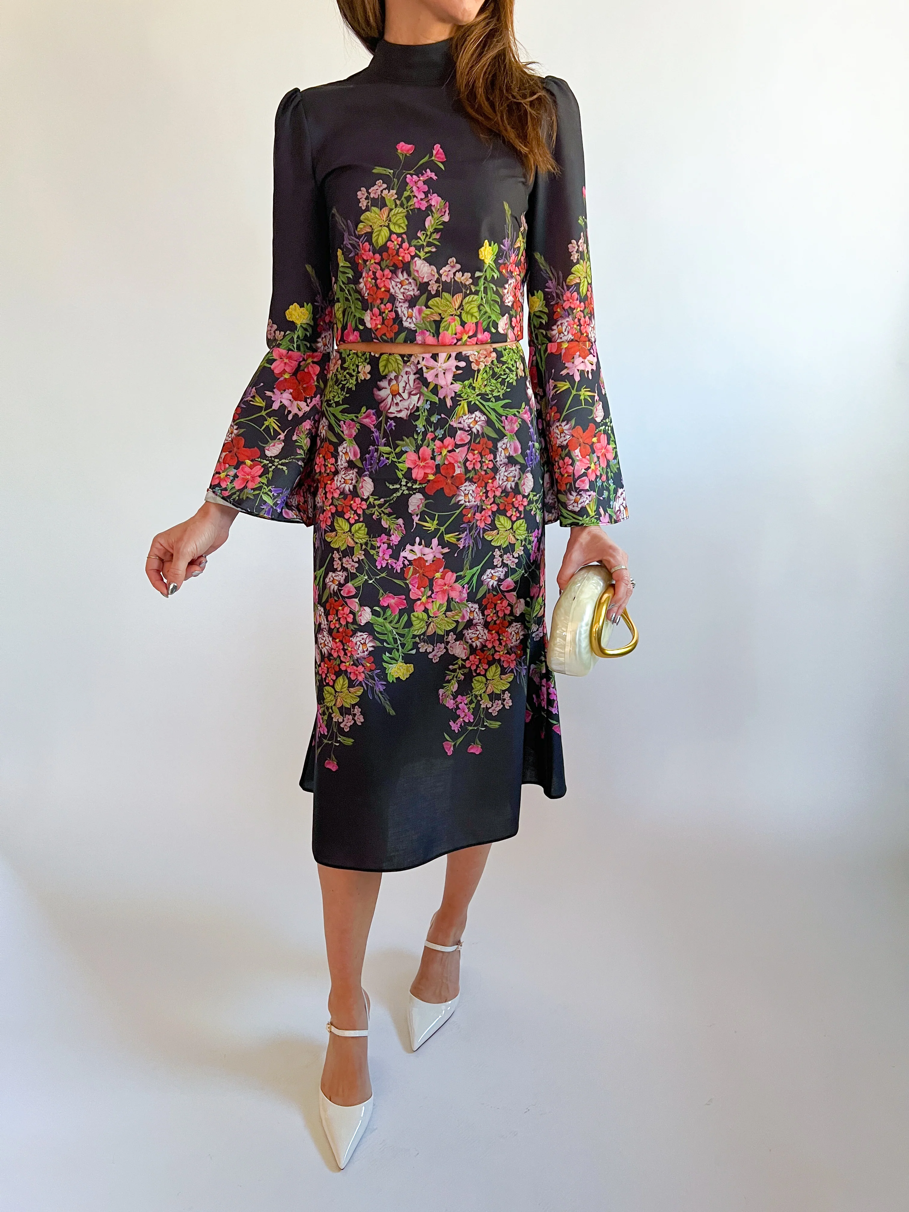 Suzette Bell Sleeve Crop Top - Image 3